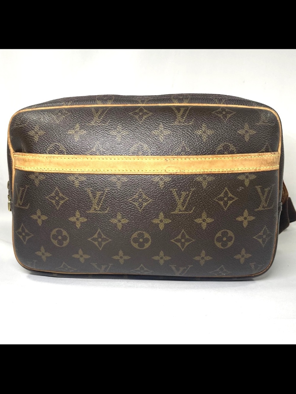Louis Vuitton Monogram Shoulder Bag in Brown and Tan